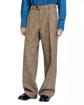 Широкие брюки Sandro Jussieu, коричневый