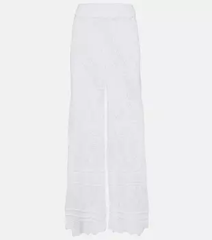 Широкие брюки Simone из смесового хлопка ERES, белый