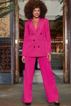 Широкие брюки-смокинг Sosandar, розовый