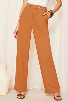 Широкие брюки со льном Friends Like These, красный