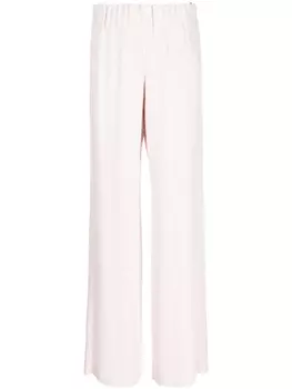 Широкие брюки со сборками Emporio Armani, розовый