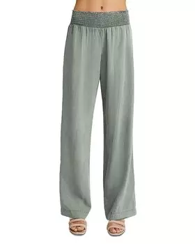 Широкие брюки со сборкой Bella Dahl, зеленый
