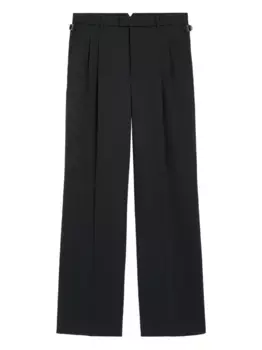 Широкие брюки со складками AMI Paris, черный