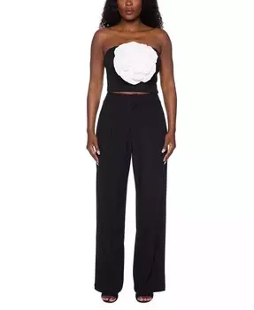 Широкие брюки со складками для юниоров Alex & Sophia, черный