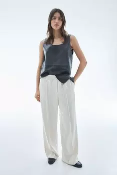 Широкие брюки со складками H&M, мультиколор