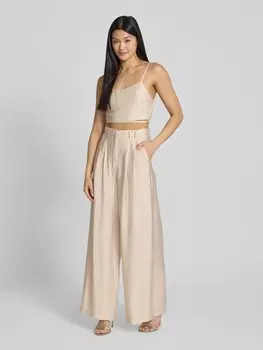 Широкие брюки со складками и эффектом жатости, модель «Finja» GUIDO MARIA KRETSCHMER WOMAN, экрю