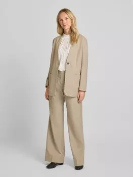 Широкие брюки со складками и фактурным узором MORE, песочный