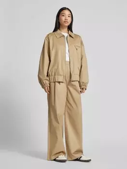 Широкие брюки со складками и шлевками для ремня Jake*s Collection, песочный