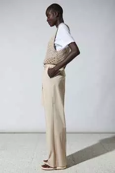 Широкие брюки со складками LUISA CERANO, цвет shell