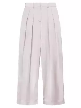 Широкие брюки со складками Luisa Staud, цвет silver