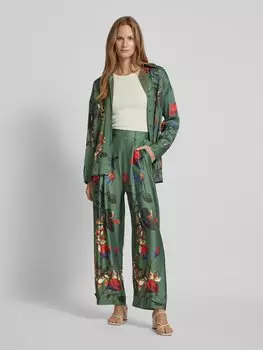 Широкие брюки со складками miss goodlife, темно-зеленый