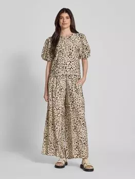 Широкие брюки со складками, модель «Алёна Влёра» MSCH Copenhagen, бежевый