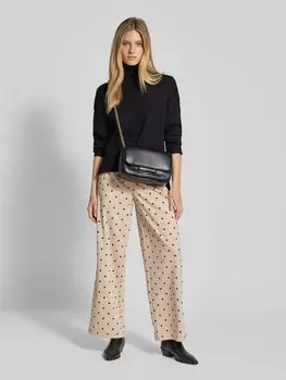 Широкие брюки со складками, модель «КЕЙТ» ICHI, бежевый