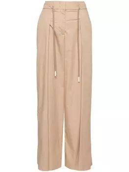 Широкие брюки со складками Peserico, бежевый