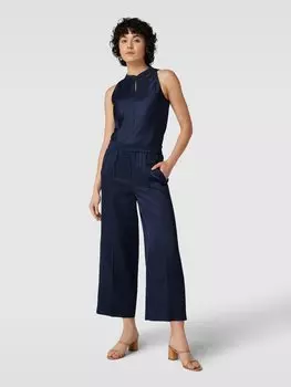 Широкие брюки со складками с добавлением льна Luisa Cerano