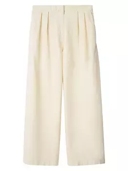 Широкие брюки со складками спереди Adolfo Dominguez, крем