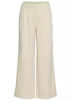 Широкие брюки со складками спереди LAURA SCOTT, слоновая кость