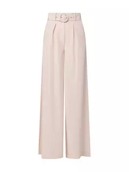 Широкие брюки со складками спереди Laurella, розовый