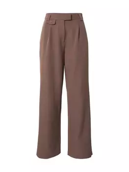 Широкие брюки со складками спереди PIECES PCNimora, коричневый