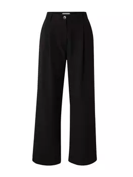 Широкие брюки со складками спереди Rre By Lorena Rae Talea, черный