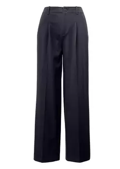 Широкие брюки со складками спереди S.Oliver, темно-синий