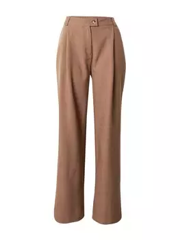 Широкие брюки со складками спереди Soft Rebels Sibylle, коричневый