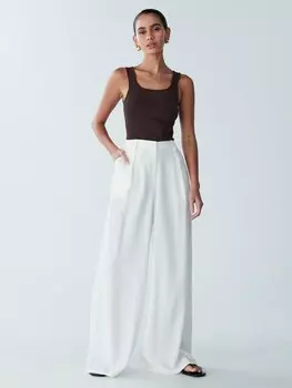 Широкие брюки со складками спереди St MRLO VIEW, белый