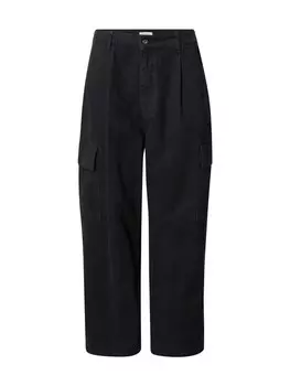 Широкие брюки со складками спереди TRAPP, черный