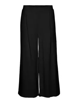 Широкие брюки со складками спереди VERO MODA, черный