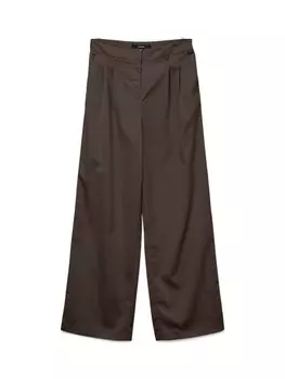Широкие брюки со складками спереди VERO MODA VMNila, коричневый