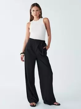 Широкие брюки со складками спереди Willa GLEN, черный