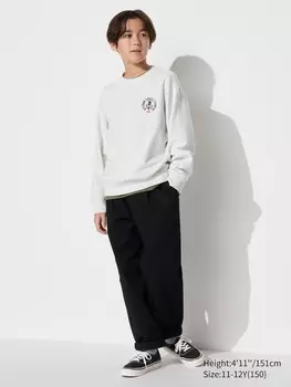 Широкие брюки со складками Uniqlo, цвет 09 черный
