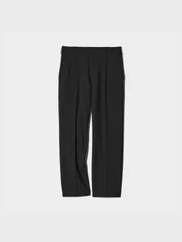 Широкие брюки со складками Uniqlo, цвет 09 черный