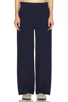 Широкие брюки со складками WAO, темно-синий