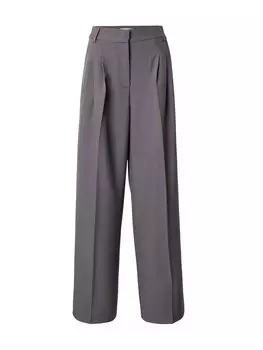 Широкие брюки со складкой спереди co'couture, темно-серый