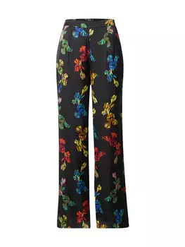 Широкие брюки со складкой спереди Nasty Gal, черный