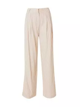 Широкие брюки со складкой спереди TOPSHOP, светло-бежевый