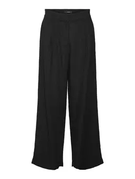 Широкие брюки со складкой спереди VERO MODA LINN, черный