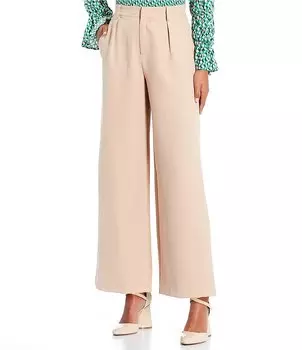 Широкие брюки со средней посадкой Love & Piece, бежевый