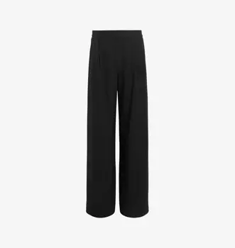 Широкие брюки средней посадки Aleida из переработанного полиэстера Allsaints, черный