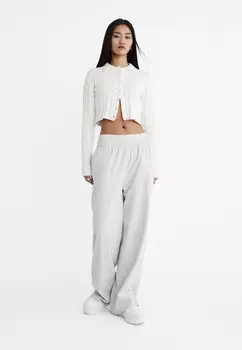 Широкие брюки Stradivarius, серый