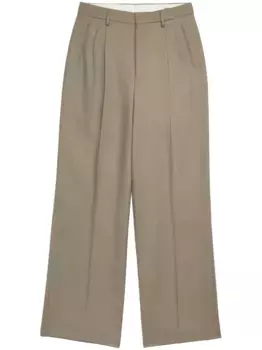 Широкие брюки строгого кроя AMI Paris, нейтральный