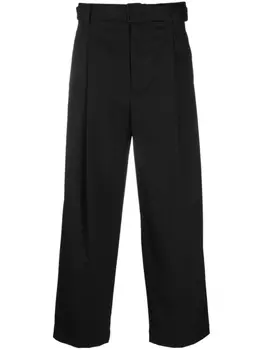 Широкие брюки строгого кроя Emporio Armani, черный