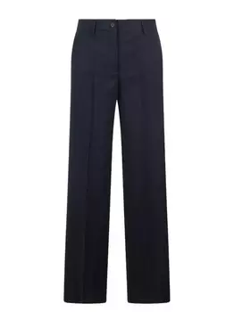 Широкие брюки строгого кроя из твила P.A.R.O.S.H., синий