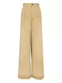 Широкие брюки строгого кроя MAISON MARGIELA, нейтральный