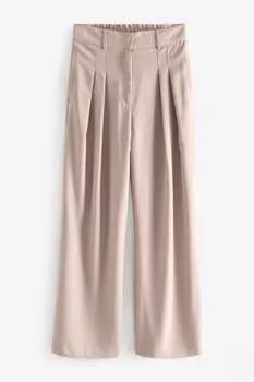 Широкие брюки строгого покроя River Island, коричневый