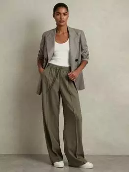 Широкие брюки sunnie для ног Reiss, хаки