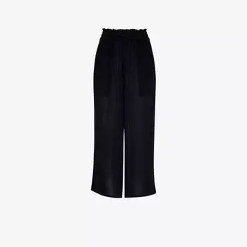Широкие брюки свободного кроя Imogen с высокой посадкой и эластичной талией из тканого материала Whistles, черный