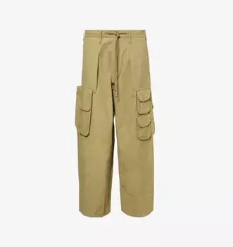 Широкие брюки свободного кроя из хлопка Forager с накладными карманами Story Mfg, зеленый