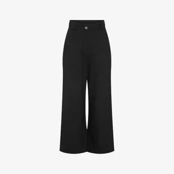 Широкие брюки Tasmin из хлопка с высокой посадкой Omnes, черный